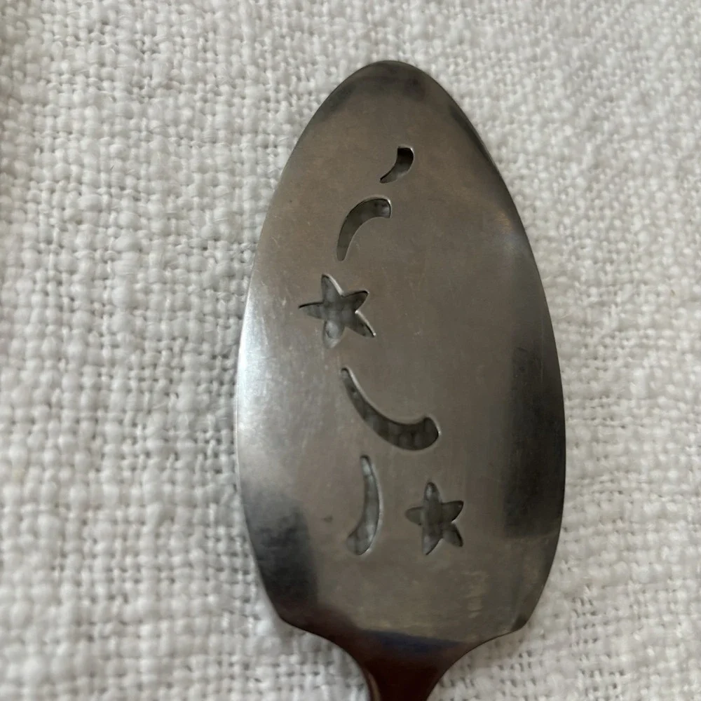 Oneida Twin Star Stainless Pie Server‎ Community Atomic Starburst Flatware Retro